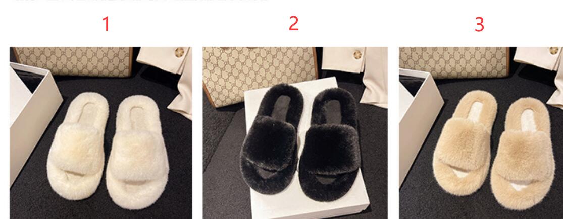 ふわふわファー素材スリッパ韓国風ルームシューズ