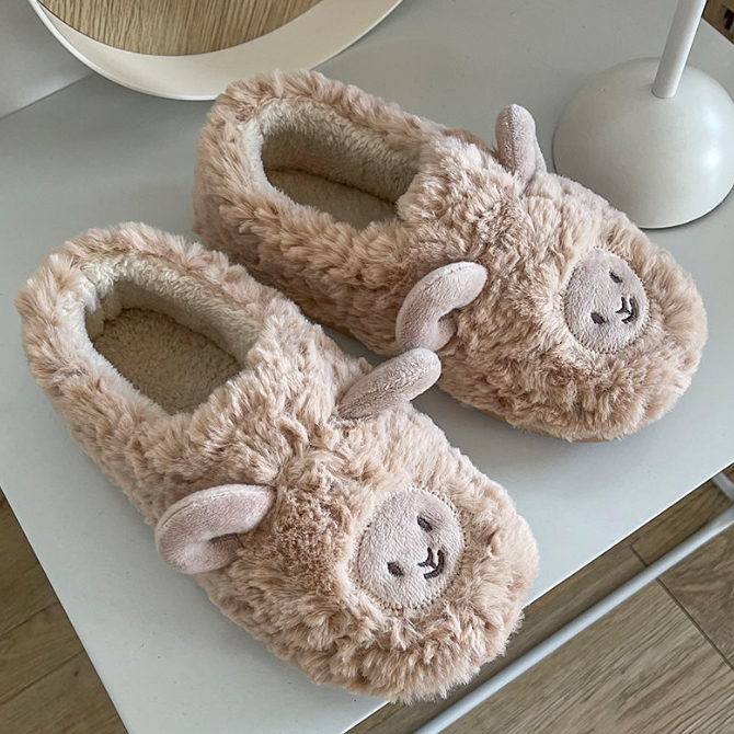 スリッパもこもこ裏起毛レディース室内用スリッパ