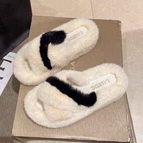 暖かいふわふわ厚底保温スリッパ レディース冬用