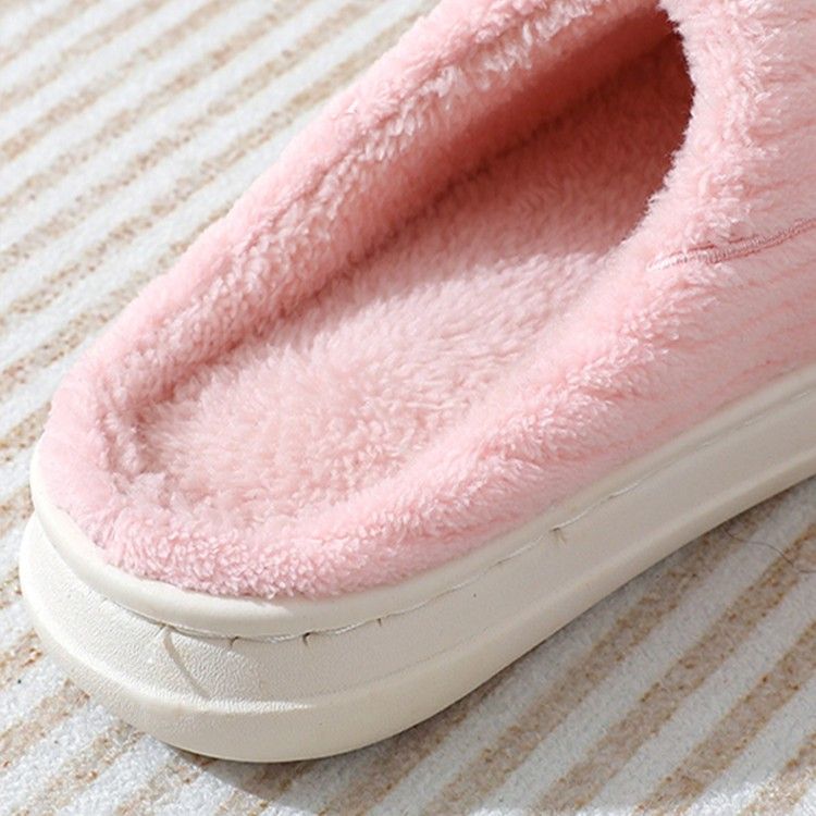 暖かい裏起毛もこもこスリッパ男女兼用来客用室内履き