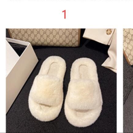 ふわふわファー素材スリッパ韓国風ルームシューズ