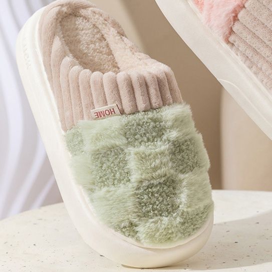 ふわもこ裏起毛スリッパ暖かルームシューズ来客用