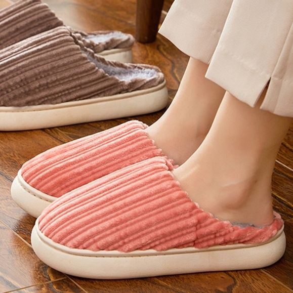 秋冬新作 ふわふわ裏起毛 室内スリッパ 男女兼用