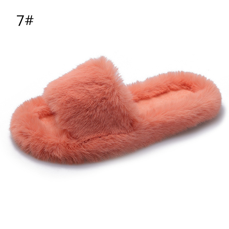 スリッパ女性用ふわもこファー付き
