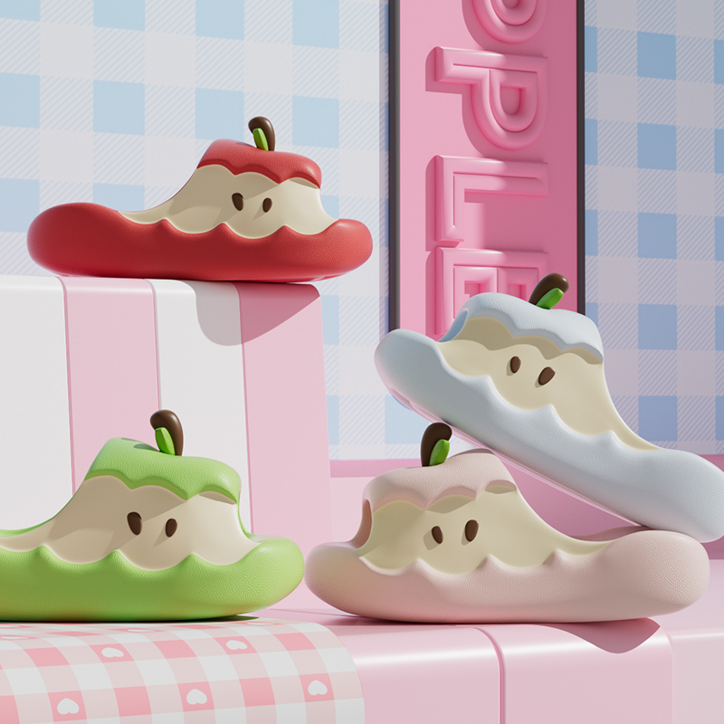 スリッパ かじりんごの携帯スリッパ