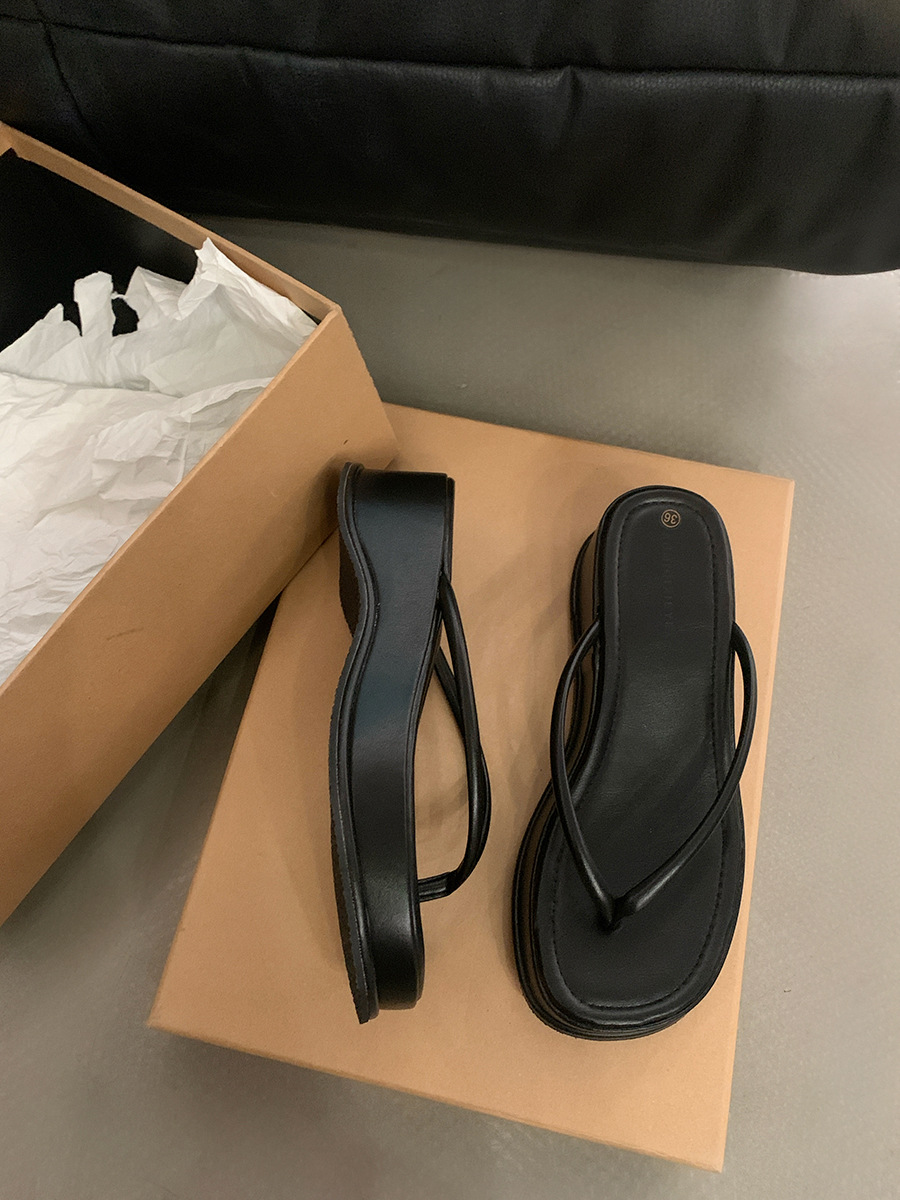 スリッパ トング型厚底ルームシューズ