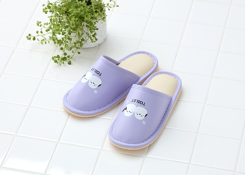 スリッパシマエナガ柄履き口ゆったりトイレ用