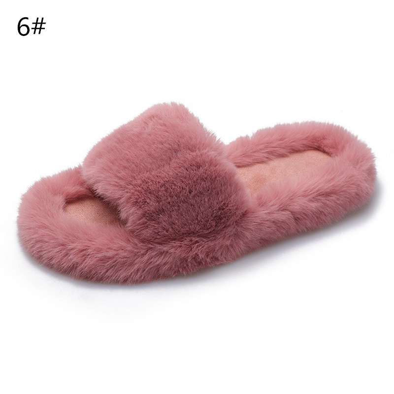 スリッパ女性用ふわもこファー付き