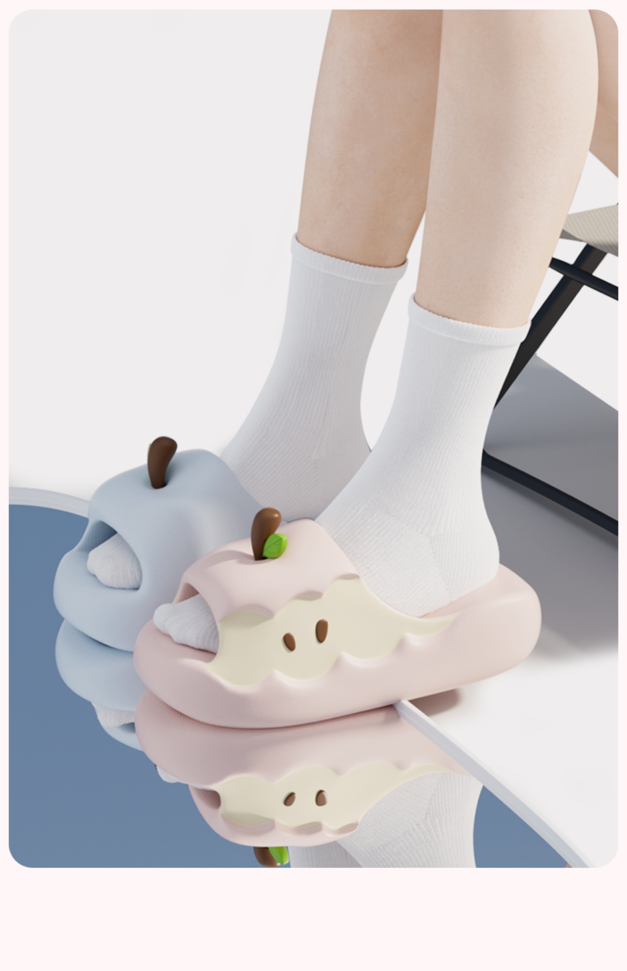 スリッパ かじりんごの携帯スリッパ