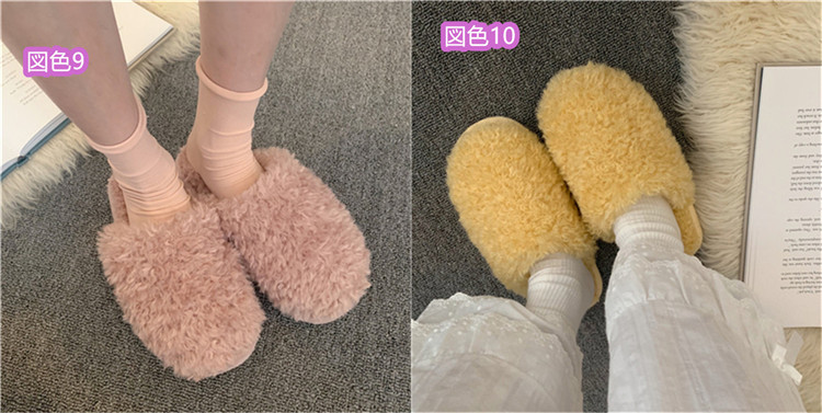 女性用もこもこ蝶結びスリッパ