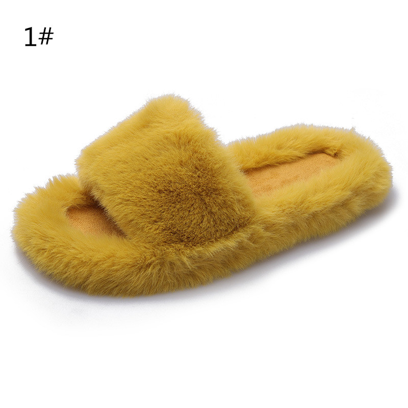 スリッパ女性用ふわもこファー付き