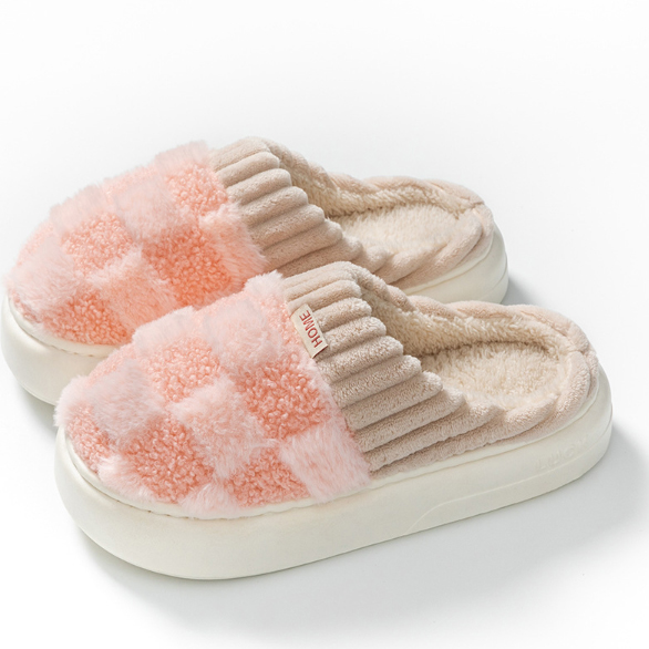 ふわもこ裏起毛スリッパ暖かルームシューズ来客用