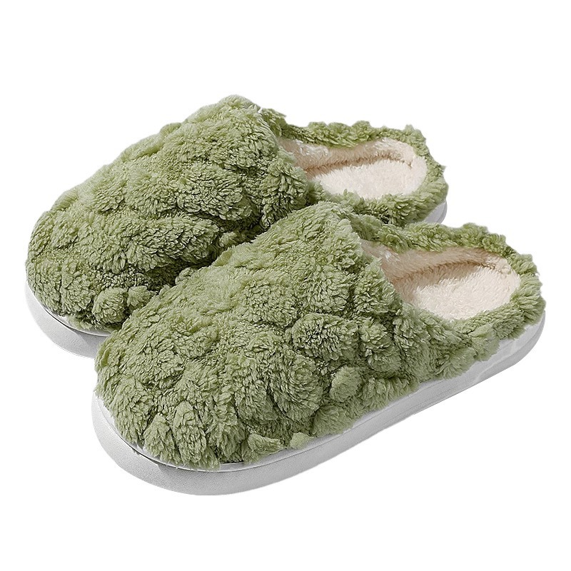 スリッパ もこもこキルト模様ルームスリッパ