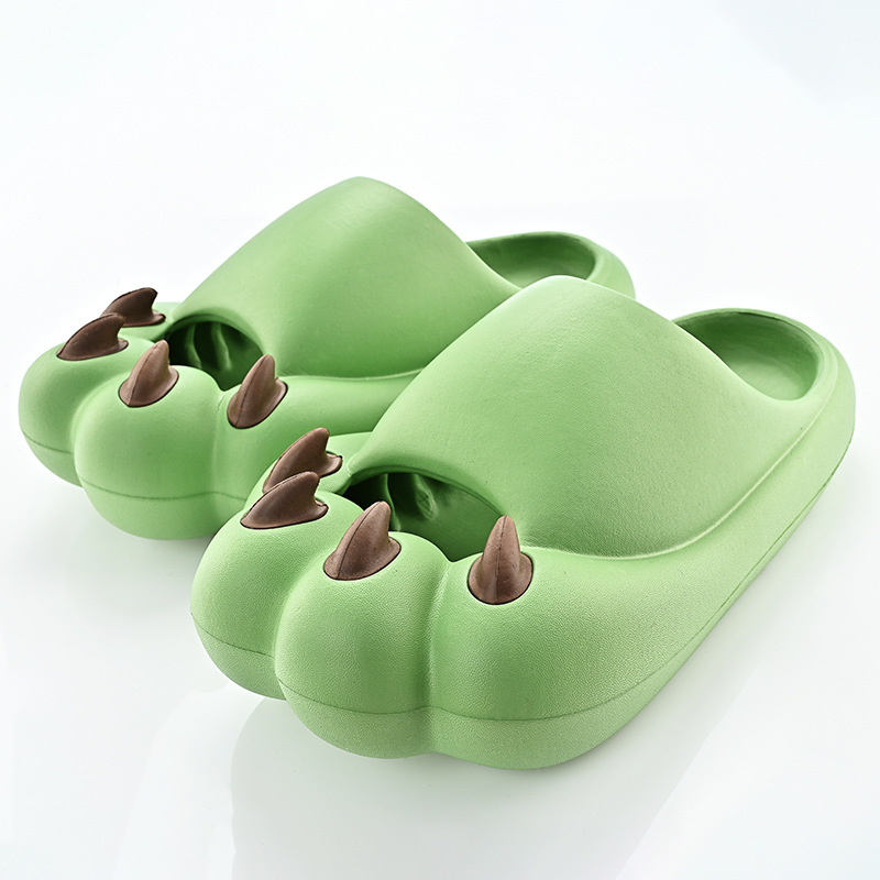 猫の肉球デザインオープントゥマッサージスリッパ