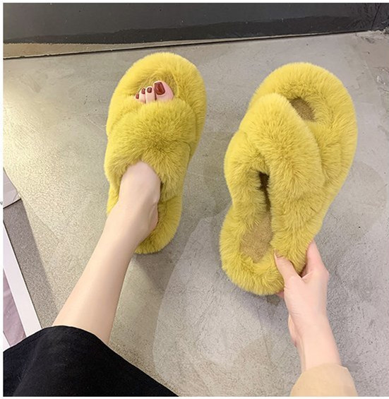 スリッパふわもこファー  ルームシューズ