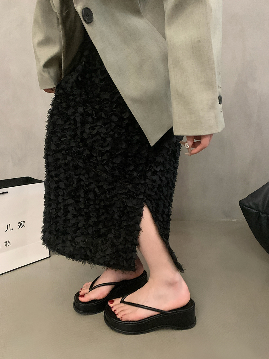 スリッパ トング型厚底ルームシューズ