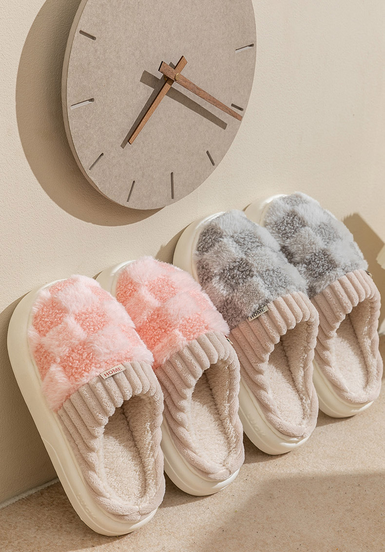 ふわもこ裏起毛スリッパ暖かルームシューズ来客用