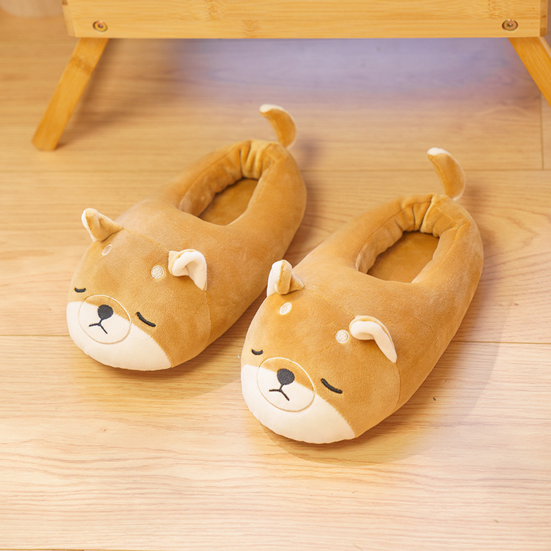 スリッパ もこもこ柴犬ルームシューズ