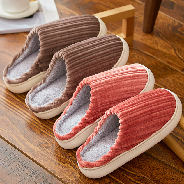 秋冬新作 ふわふわ裏起毛 室内スリッパ 男女兼用