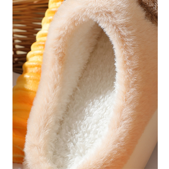 犬モチーフ ふわふわファー室内スリッパ