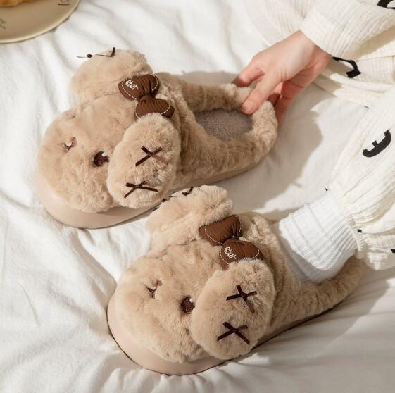 起毛くまさんスリッパ室内用あったか