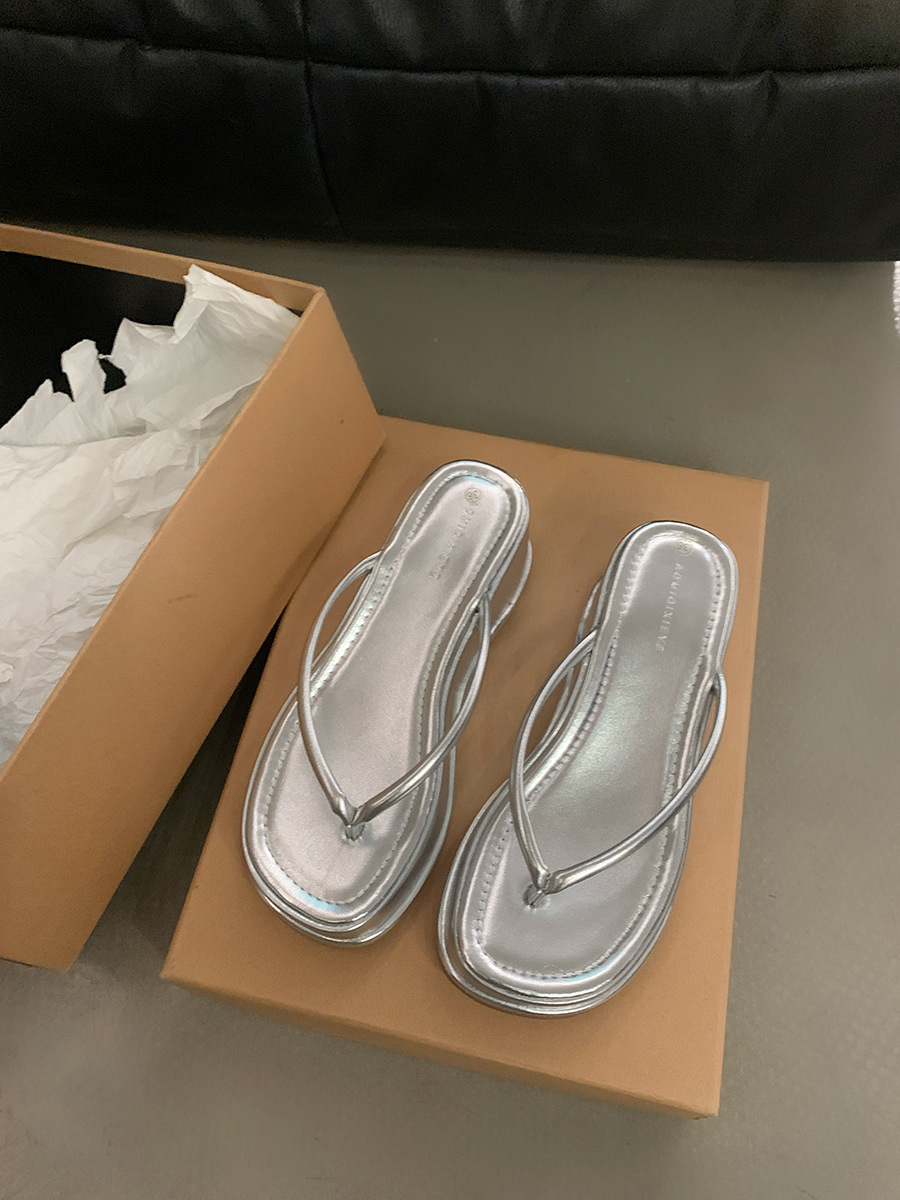 スリッパ トング型厚底ルームシューズ