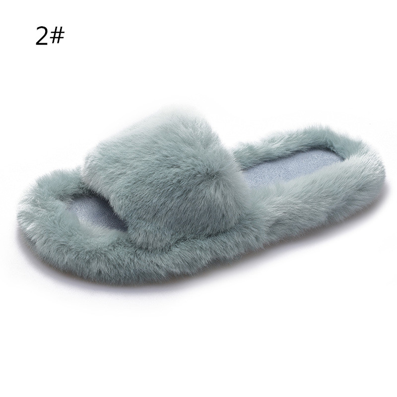 スリッパ女性用ふわもこファー付き