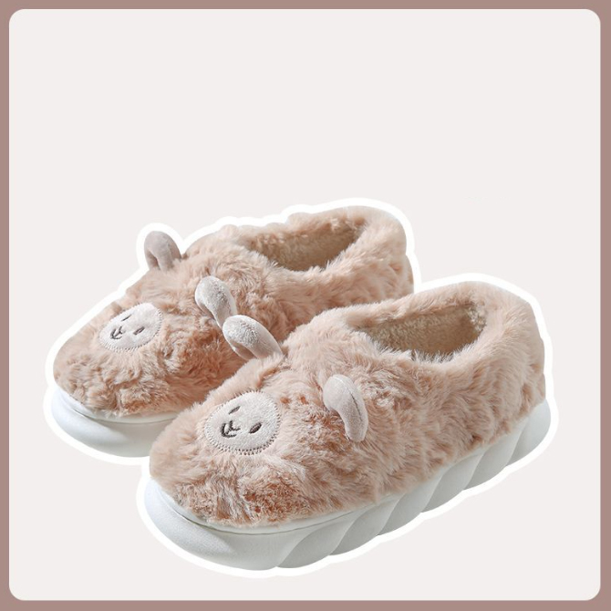 スリッパもこもこ裏起毛レディース室内用スリッパ