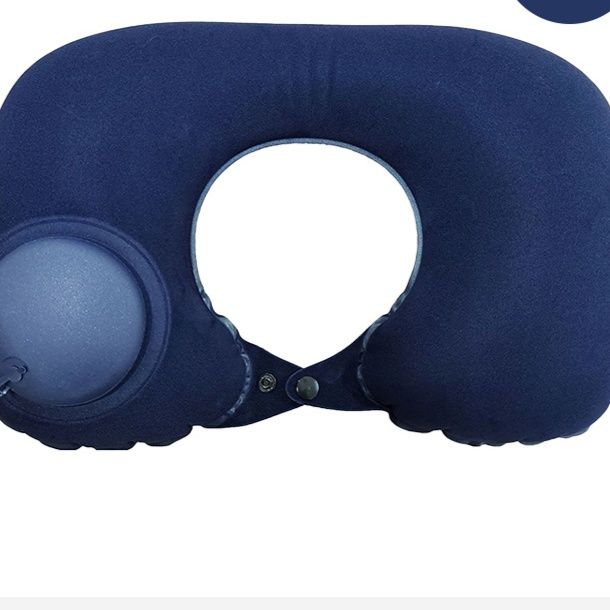 ネックピロー 手動式空気注入型携帯用首枕クッション