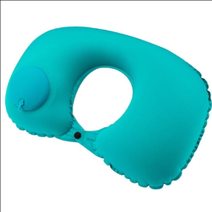 ネックピロー 手動ポンプ式携帯用首枕軽量旅行枕