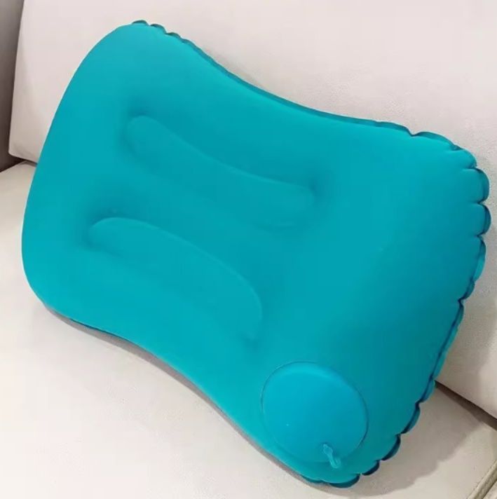 ネックピロー 手動ポンプ式携帯用首枕軽量旅行枕