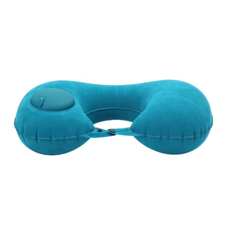 ネックピロー 手動ポンプ内蔵型簡単膨張式ネックピロー