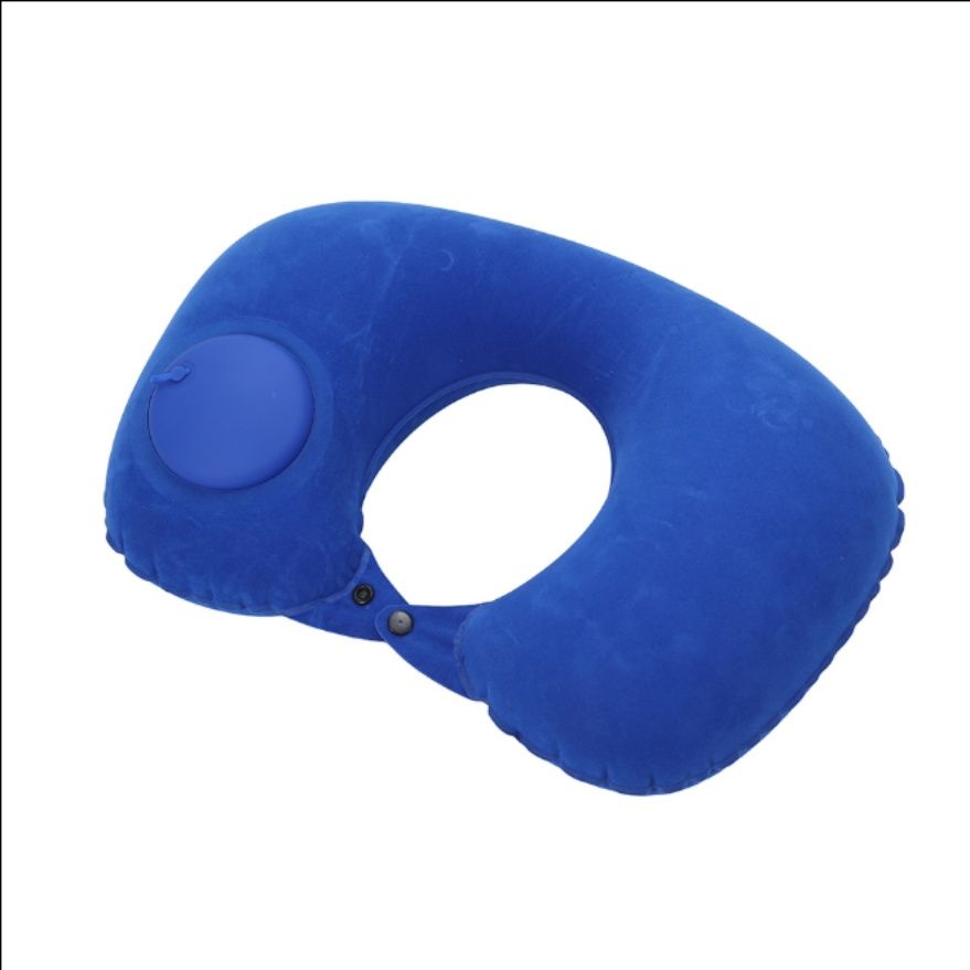 ネックピロー 手動ポンプ内蔵型簡単膨張式ネックピロー