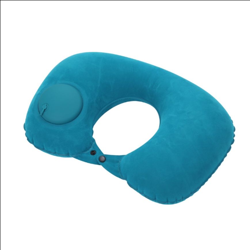 ネックピロー 手動ポンプ内蔵型簡単膨張式ネックピロー