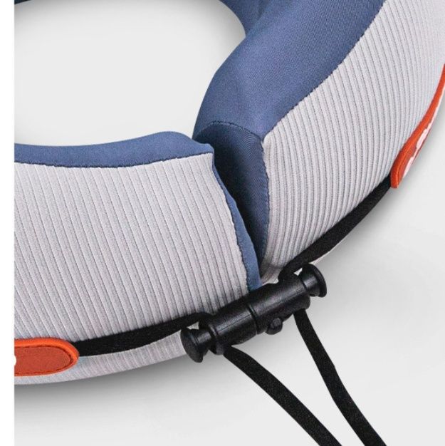 ネックピロー 携帯収納ケース付き低反発旅行用ネックピロー