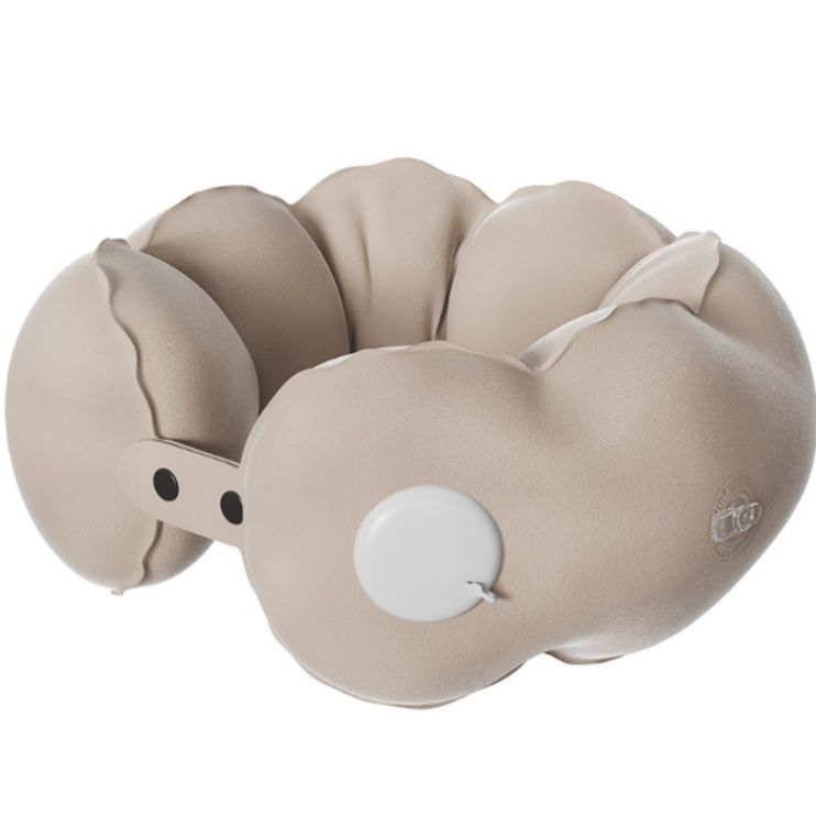 ネックピロー 手動ポンプ式立体空気枕首元サポート枕