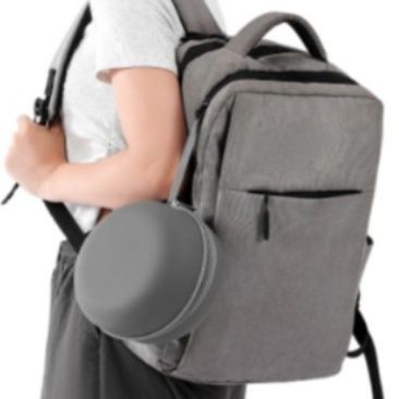 ネックピロー 遮光フード付きネックピロー収納袋付き