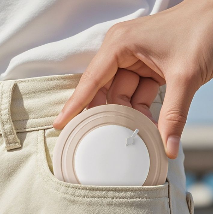 ネックピロー 手動ポンプ式立体空気枕首元サポート枕