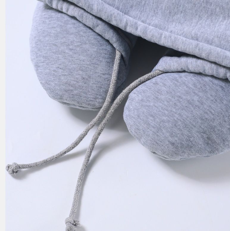 ネックピロー 遮光機能付きフード一体型