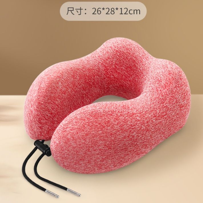 ネックピロー 記憶綿内芯搭載低反発ネックピロー