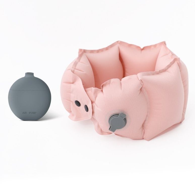 ネックピロー 簡単膨張式ポンプ付き携帯用首枕