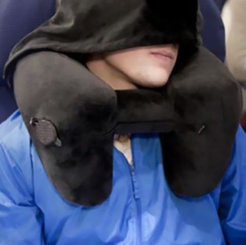 ネックピロー 多機能フード付きネックピロー首肩頭部サポート