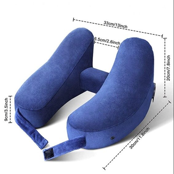 ネックピロー 多機能フード付きH型ネックピロー収納袋セット