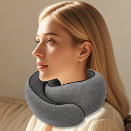 ネックピロー 持ち運び便利な折りたたみ式首元快適枕