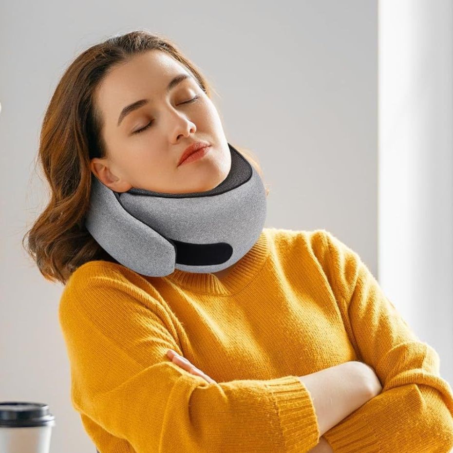 ネックピロー 持ち運び便利な折りたたみ式首元快適枕