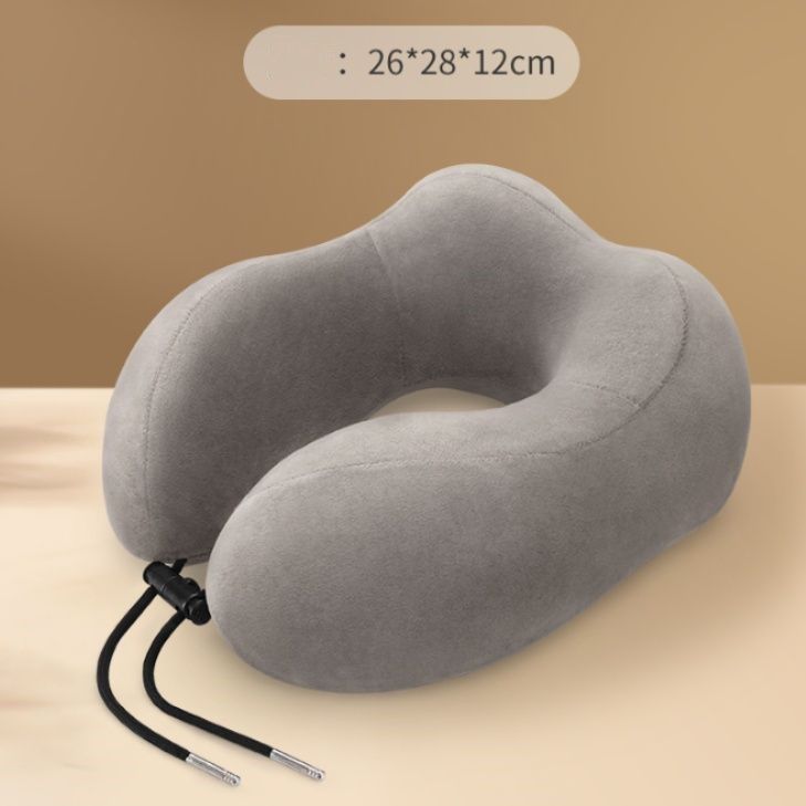 ネックピロー 記憶綿内芯搭載低反発ネックピロー