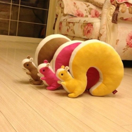 ネックピロー 可愛い動物付き　低反発