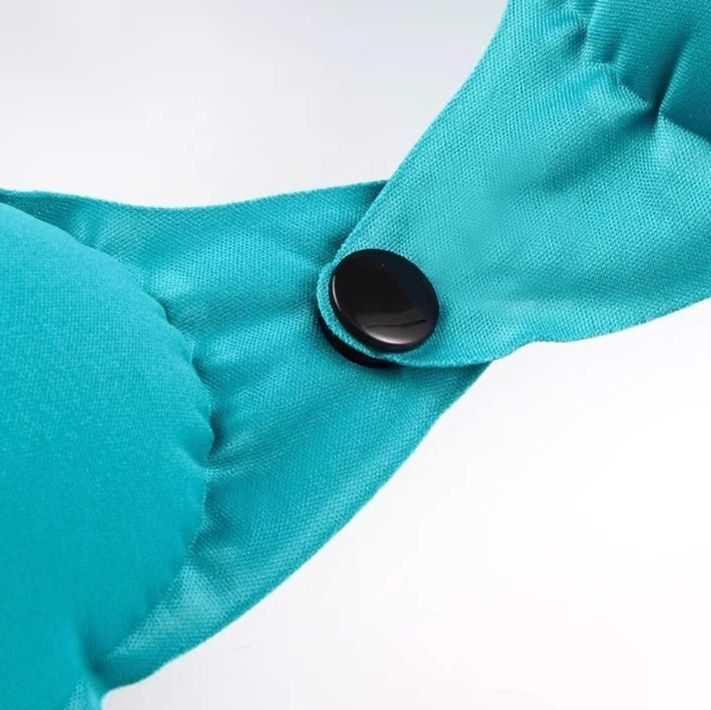 ネックピロー 按圧式空気注入折りたたみ携帯ネックピロー