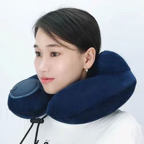 手動式ポンプ付き携帯用ネックピロー