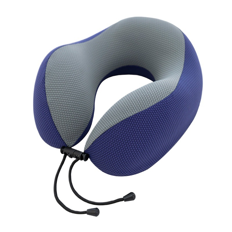 ネックピロー 立体成型低反発ネックピロー調節紐付き旅行用枕